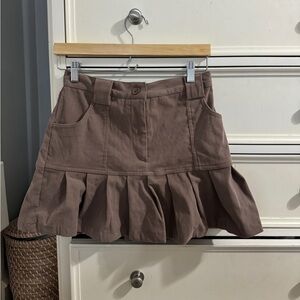 Brown mini skirt